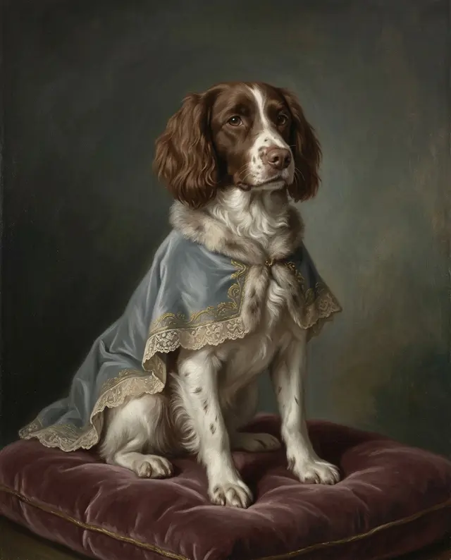 Sample royal portrait of a dog